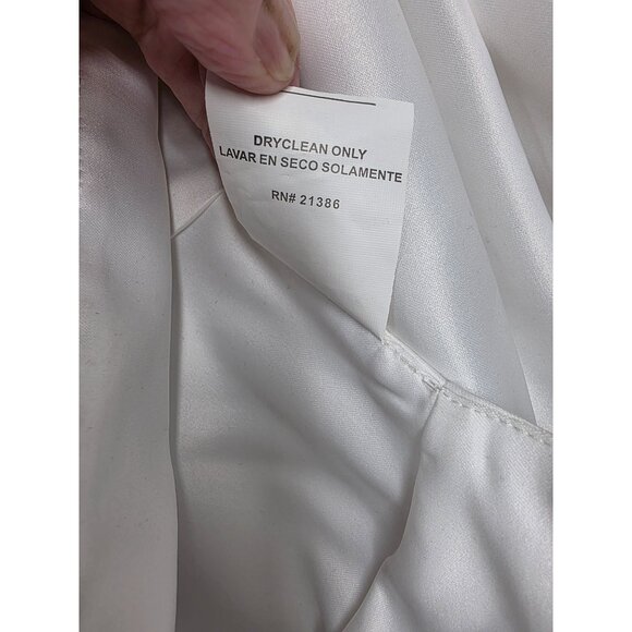 Baby Girl Christening Baptism Dress Bonnet Set Sz 6-9M White Satiny Embroidered - Picture 12 of 12